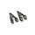 Clamp set PUIG LUMEN LED 20878N d 42-43mm + suport for headlights črna