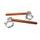Aluminium-forged clip-ons ACCOSSATO CP003 with metal clamp composed of 2 half-rings 10 degrees inclination, orange