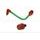 Lever guard in aluminium + right end ACCOSSATO DE005 with green hose and joint levi