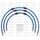 STANDARD Front brake hose kit Venhill POWERHOSEPLUS YAM-6010F-SB (3 cevi v kompletu) Solid blue hoses, chromed fittings