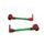Lever guard ACCOSSATO DE003 with green hose and joint right + left, aluminium