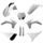 Set plastik POLISPORT 91442 White KTM