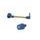 Lever guard in aluminium + left end ACCOSSATO DE004 with gold hose and joint right