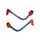Lever guard ACCOSSATO DE003 with blue hose and joint right + left, aluminium