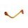 Lever guard ACCOSSATO DE001 with gold hose and joint right, aluminium