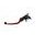 Adjustable folding lever ACCOSSATO LV015 in aluminium for original clutch master cylinders rdeč