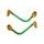 Lever guard ACCOSSATO DE003 with green hose and joint right + left, aluminium