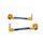 Lever guard ACCOSSATO DE003 with blue hose and joint right + left, aluminium