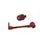 Lever guard in aluminium + right end ACCOSSATO DE005 with red hose and joint levi