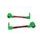 Lever guard ACCOSSATO DE003 with red hose and joint right + left, aluminium