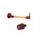 Lever guard in aluminium + left end ACCOSSATO DE004 with gold hose and joint right