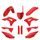 Set plastik POLISPORT 91537 red cr04