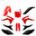 Set plastik POLISPORT 91533 red cr05/black