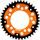 Rear sprocket SUPERSPROX STEALTH RST-991:40-ORG oranžna 40T, 525