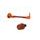 Lever guard in aluminium + left end ACCOSSATO DE004 with red hose and joint right