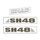 Stickers SHAD D1B481ETR za SH48 temno siva