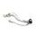Brake pedal MOTION STUFF 83P-0081002 silver body, black steel fixed tip Steel Fixed Tip