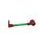 Lever guard ACCOSSATO DE002 with green hose and joint left, aluminium
