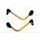 Lever guard ACCOSSATO DE003 with gold hose and joint right + left, aluminium