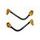 Lever guard ACCOSSATO DE003 with black hose and joint right + left, aluminium