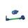 Lever guard in aluminium + right end ACCOSSATO DE005 with green hose and joint levi