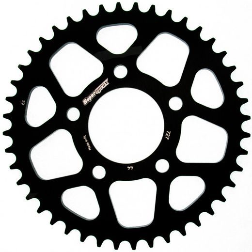 Aluminijasti zadnji verižnik (zobnik) SUPERSPROX RAL-727_525:44-BLK črna
