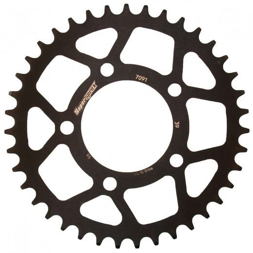 Aluminijasti zadnji verižnik (zobnik) SUPERSPROX RAL-7091:39-BLK črna 39T, 520
