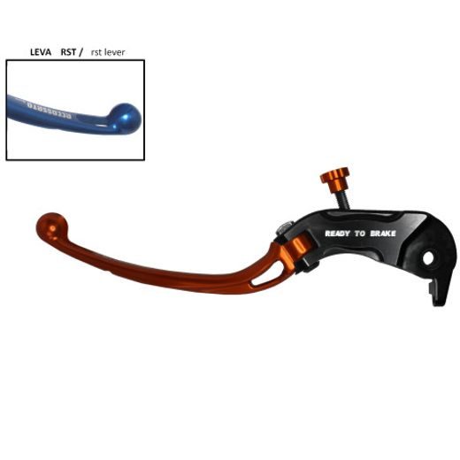Ročica sklopke ACCOSSATO LV033 in Aluminium For Clutch Master Cylinder Ready To Brake oranžna