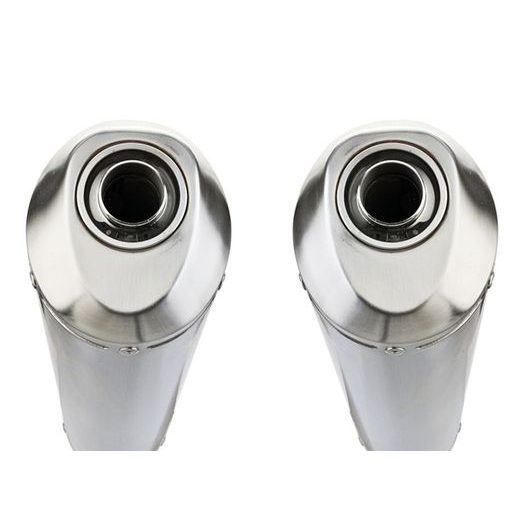 Dual slip-on exhaust GPR SATINOX E4.ROY.6.CAT.SAT Polished Stainless Steel