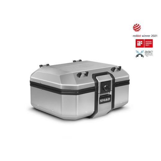 Komplet aluminijastih kovčkov z nosilci in ploščo SHAD TERRA, 37L zadnji kovček in 47L stranski kovčki SHAD HONDA NC 750 X 2021-