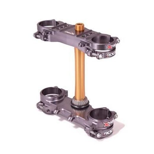 Triple clamp X-TRIG ROCS TECH 40401004 Srebrna