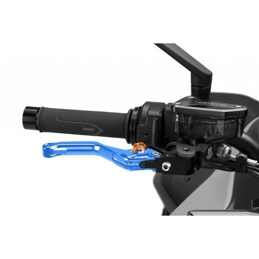 Brake lever without adapter PUIG 4.0 4130AT kratka (short) blue/orange