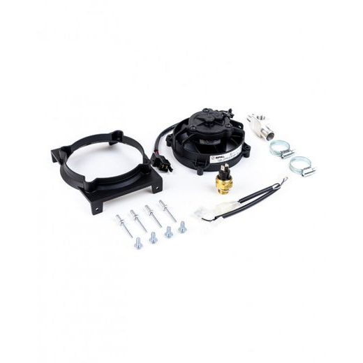 Radiator cooling fan and mounting kit SPAL EP-RFS-PLB10/19-1TEB with thermoswitch