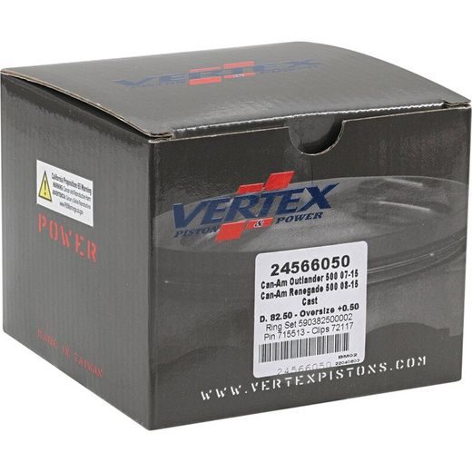 Complete piston VERTEX 24566050 Cylinder 82,5, piston 82,45 mm (Cast)
