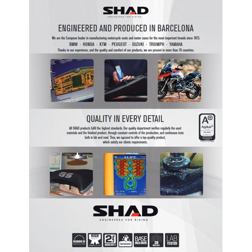 Udoben sedež SHAD SHH0B6200 črn, sivi šivi