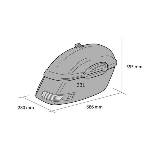 Rigid saddlebag CUSTOMACCES TOURING ARS002N črna par
