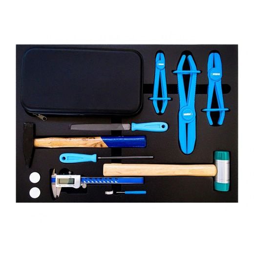 Hammers, steel files and electronic digital caliper set LV8 EUT-FK-C17