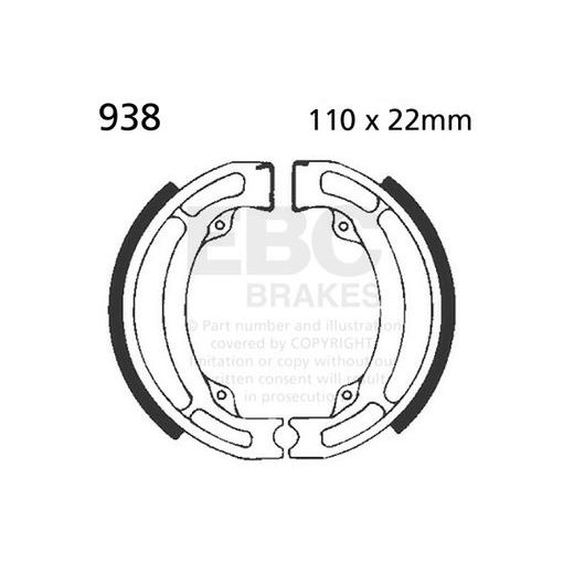 Brake shoe set EBC 938