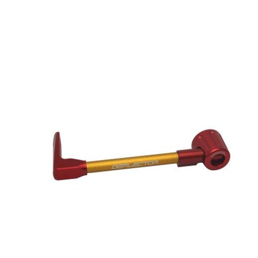 Lever guard ACCOSSATO DE002 with gold hose and joint left, aluminium