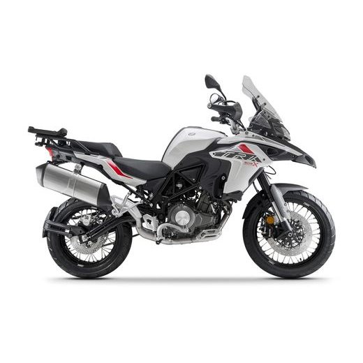 Set of SHAD TERRA TR40 adventure saddlebags and SHAD TERRA aluminium top case TR55 PURE BLACK, including mounting kit SHAD BENELLI TRK 502X