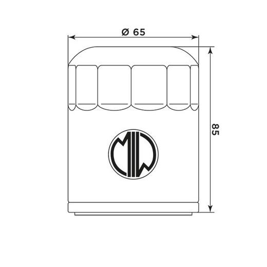 Oljni filter MIW PO22001 (alt. HF198)