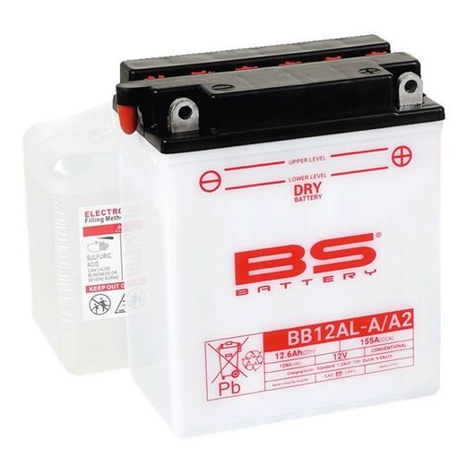Konvencionalen akumulator (priložena kislina) BS-BATTERY BB12AL-A2 (YB12AL-A2) Kislina priložena