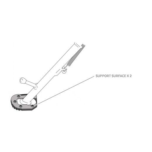 Kickstand extension PUIG 22462N črna with standard suspension