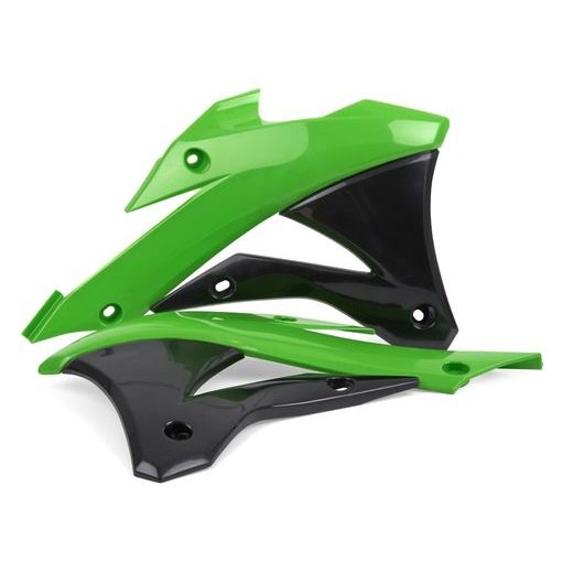 Radiator scoops POLISPORT 8417300001 (par) green 05/black