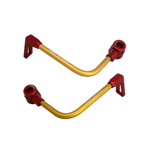 Lever guard ACCOSSATO DE003 with gold hose and joint right + left, aluminium