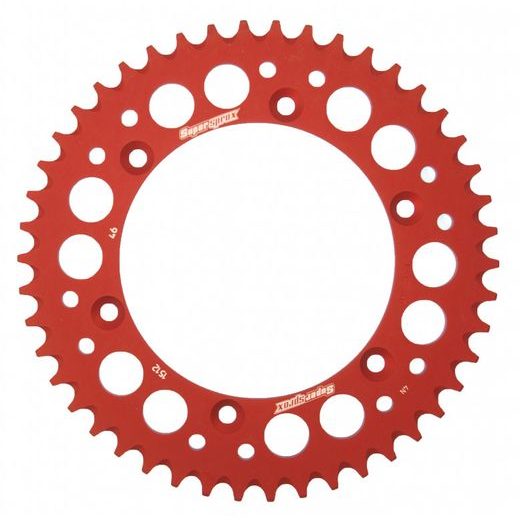 Rear ALU sprocket SUPERSPROX RAL-1512:46-RED rdeč 46T, 520