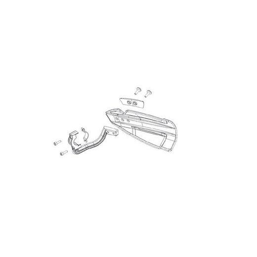 Handguard POLISPORT HAMMER 8307800009 with universal plastic mounting kit Nardo Grey