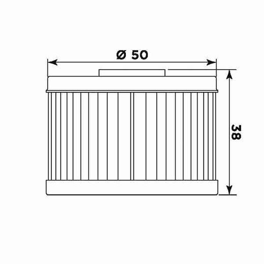 Oljni filter MIW H1017 (alt. HF113)