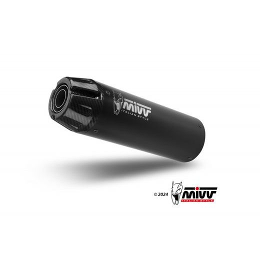 Celoten izpušni sistem 2x1 MIVV HR-1 K.060.SH1BGN Black with carbon cap