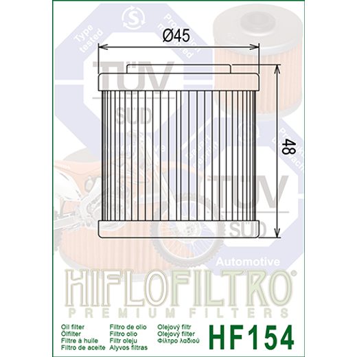 Oljni filter HIFLOFILTRO HF154